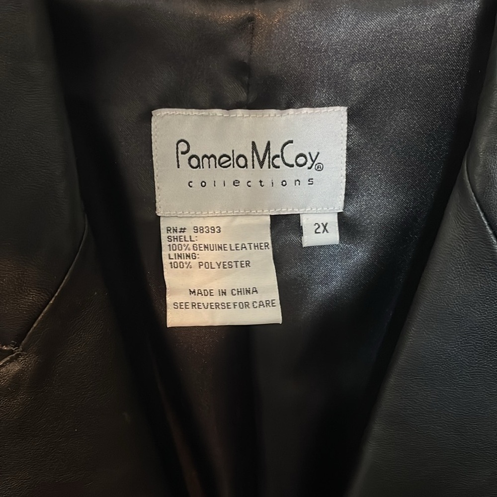 Brand new ,Pamela McCoy , 2xlg   100% leather jacket. - Picture 3 of 6